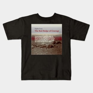 The Red Badge of Courage image/text Kids T-Shirt